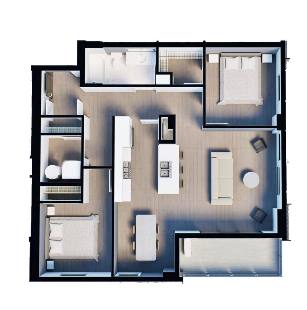 Apartment layout at 1333 Main street in Moncton
