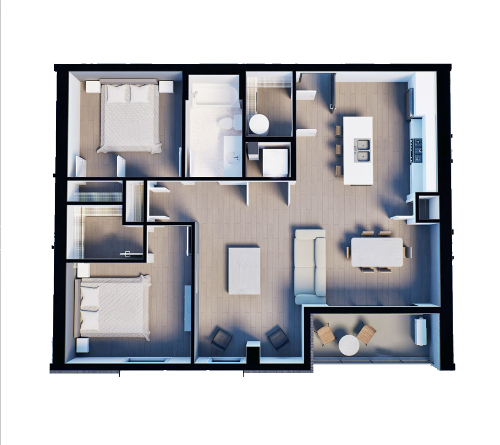 Apartment layout at 1333 Main street in Moncton