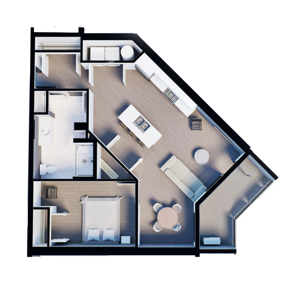 Apartment layout at 1333 Main street in Moncton