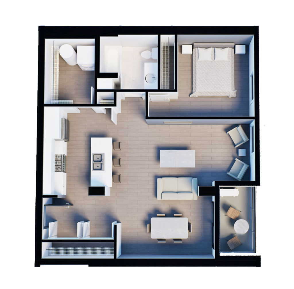 Apartment layout at 1333 Main street in Moncton