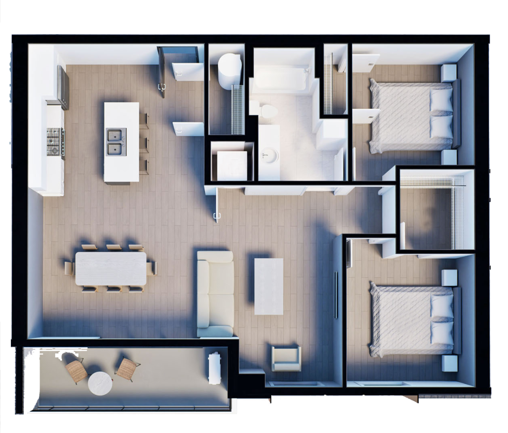Apartment layout at 1333 Main street in Moncton