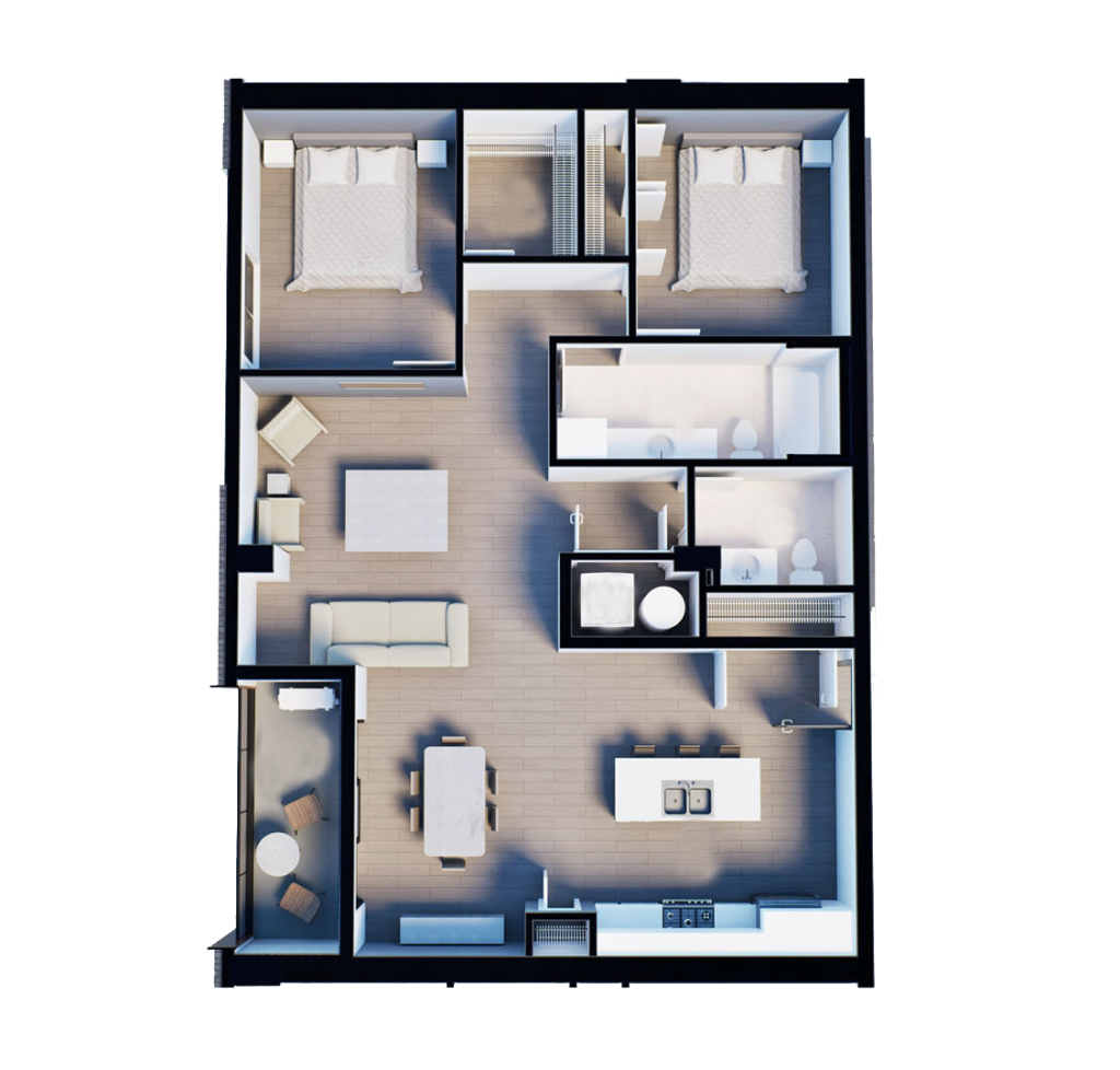 Apartment layout at 1333 Main street in Moncton