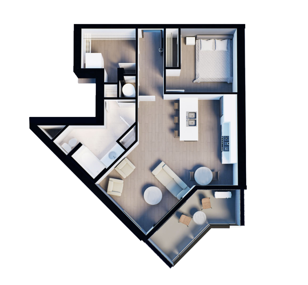 Apartment layout at 1333 Main street in Moncton
