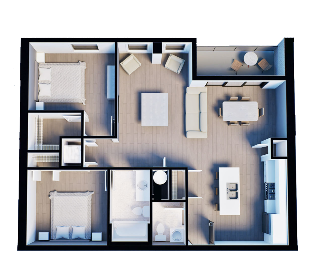 Apartment layout at 1333 Main street in Moncton