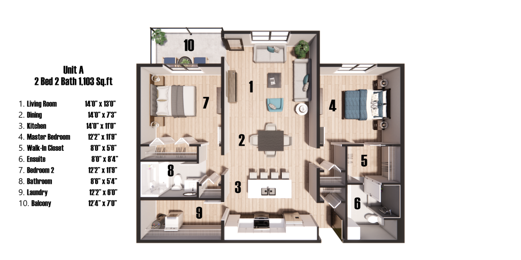 Quinn Apartment Layout A